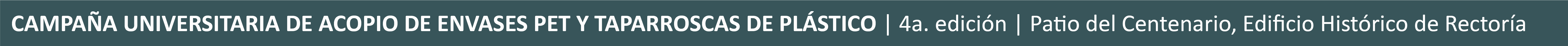 Campaña universitaria de acopio de envases de PET