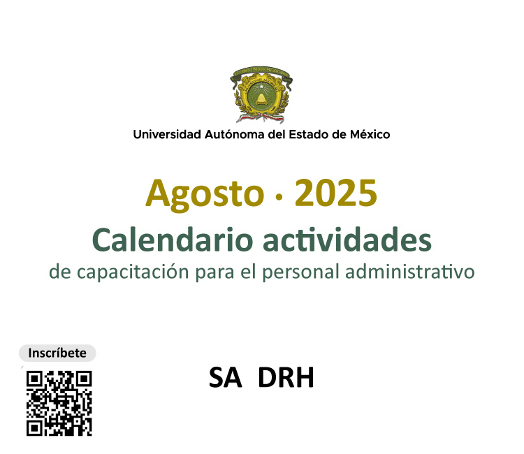 Calendario de actividades de capacitación para el personal administrativo Agosto 2025