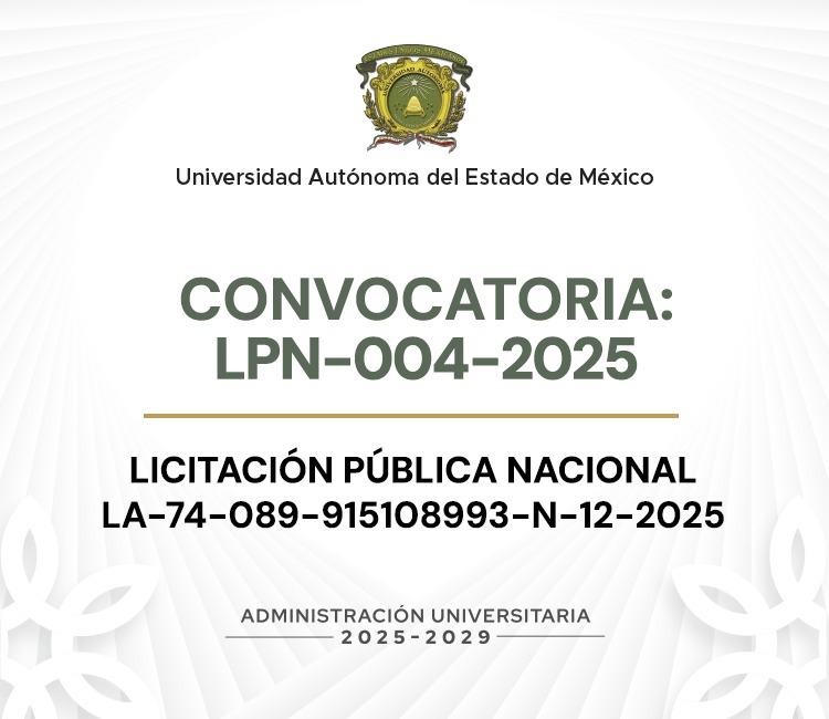Ver Convocatoria LPN-004-2025 Licitación Pública Nacional