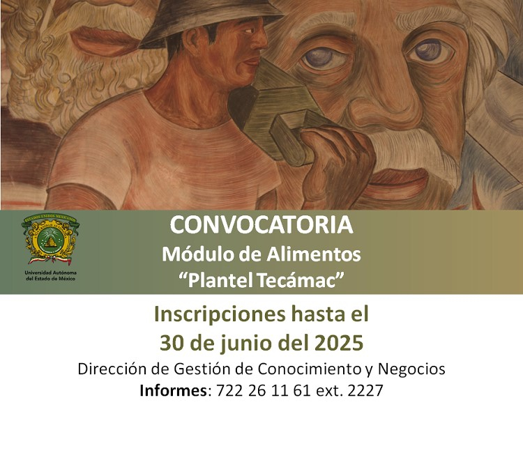 Convocatoria Módulo de Alimentos "Plantel Tecámac"