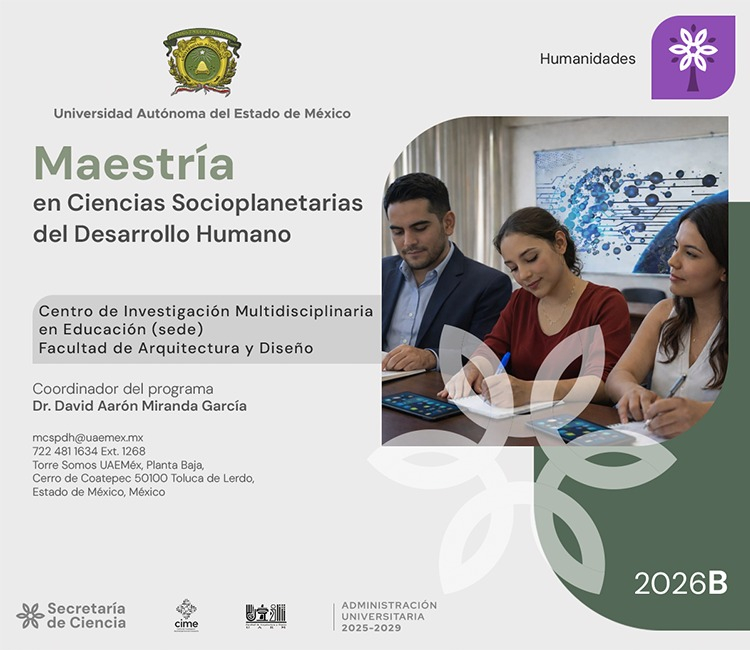 Tercera promoción periodo 2026B del programa de posgrado “Maestría en Ciencias Socioplanetarias del Desarrollo Humano”