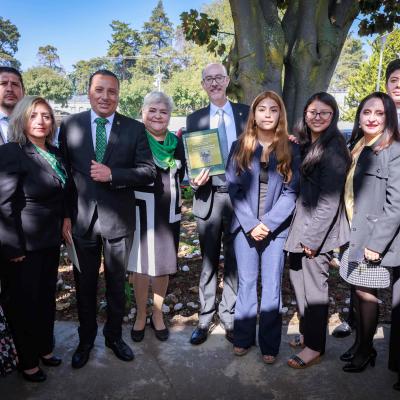 El rector de la UAEMéx, Calos Eduardo Barrera Díaz, encabezó la ceremonia del aniversario luctuoso del ex presidente de México, Adolfo López MAteos 25/sept/2023