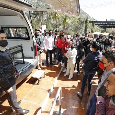Toluca, México.- Instalación del Módulo de Denuncia Exprés de la Fiscalía General de Justicia del Estado de México (FGJEM) en la explanada de Servicios al Estudiante en Ciudad Universitaria. Junio de 2022