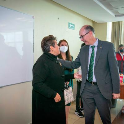 En el municipio de Atlacomulco, el rector encabezó el primer informe de actividades del director del Centro Universitario Atlacomulco, Nephtalí Romero Navarrete
