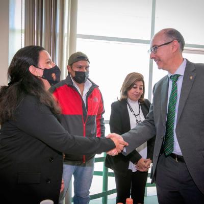 En el municipio de Atlacomulco, el rector encabezó el primer informe de actividades del director del Centro Universitario Atlacomulco, Nephtalí Romero Navarrete